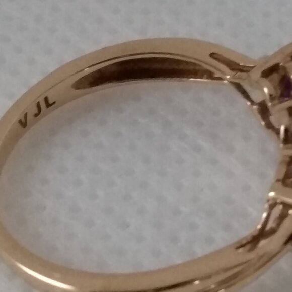 10k solid gold tanzanite & diamond set - Picture 14 of 16